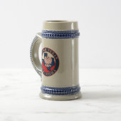 Polnische Oma-Runde Bierglas (Vorderseite Links)
