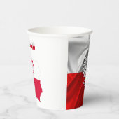 Polnische Papiertücher für die Fahne Pappbecher (Rechts)