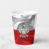 Polnische Papiertücher für die Fahne Pappbecher (Vorderseite)