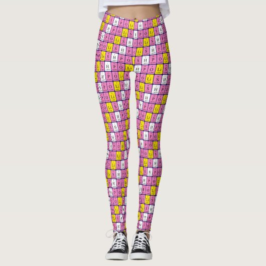 Polnische Periodensystem patriotische Leggings 4 (Vorderseite)