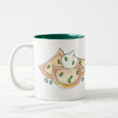 Polnische Pierogies Dumplings Food Sour Cream Onio Zweifarbige Tasse (Links)