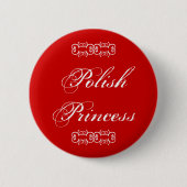 Polnische Prinzessin Niedlich Button (Vorderseite)