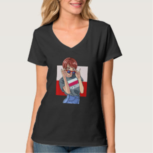 Polnische Prinzessinnen Mädchen Polen Flagge Polsk T-Shirt