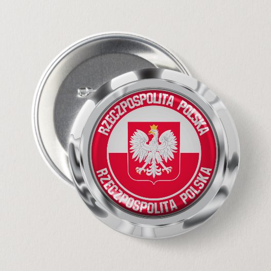 Polnische Runde Button (Vorne & Hinten)