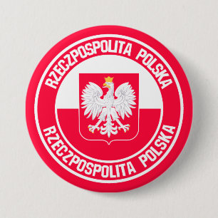 Polnische Runde Button