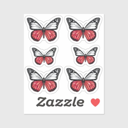 Polnische Schmetterlingsmonarchflagge Aufkleber (Blatt)