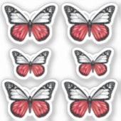 Polnische Schmetterlingsmonarchflagge Aufkleber (Vorderseite)