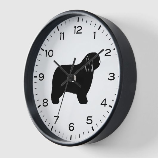 Polnische Silhouette Lowland Sheepdog Uhr (Winkel)