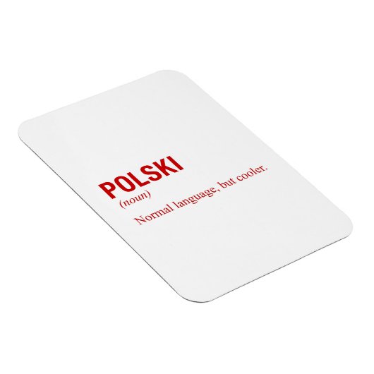POLNISCHE Sprache Magnet (Rechte Seite)