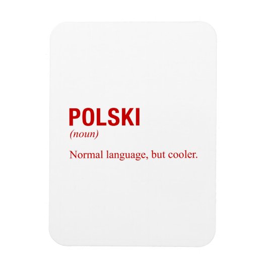 POLNISCHE Sprache Magnet (Vertikal)