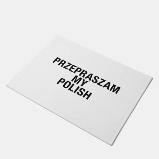 Polnische Sprache Polen Polska Fußmatte (Schrägansicht)