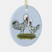 Polnische Spritzen-Hühner Keramikornament (Rechts)