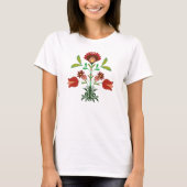 Polnische Stickerei-Blumen Muster, T - Shirt (Vorderseite)