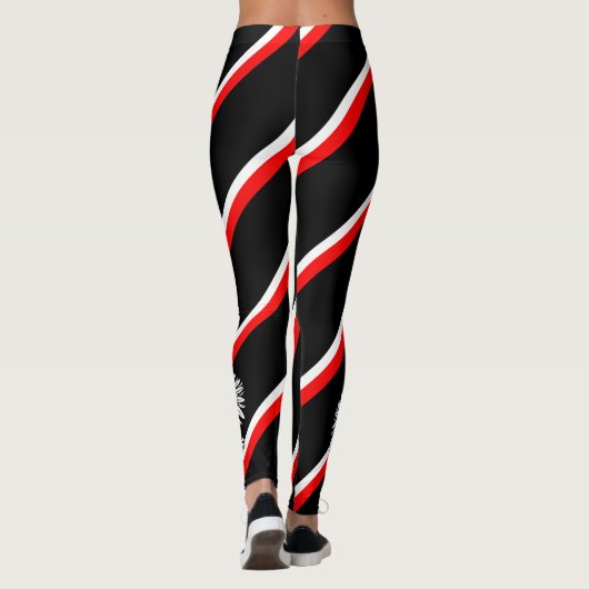 Polnische Streifenflagge Leggings (Rückseite)