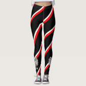 Polnische Streifenflagge Leggings (Vorderseite)
