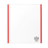 Polnische Streifenflagge Notizblock (Vorderseite)