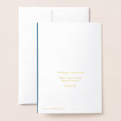 Polnische Synagoge Hanukkah Lamp Foil Card Folienkarte (Rückseite mit Umschlag)