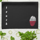 Polnische Touchfingerabdruckflagge Handtuch (Gefaltet)