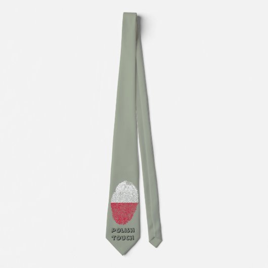 Polnische Touchfingerabdruckflagge Krawatte (Vorderseite)