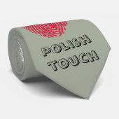 Polnische Touchfingerabdruckflagge Krawatte (Gerollt)