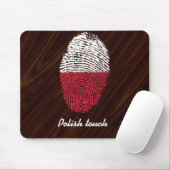 Polnische Touchfingerabdruckflagge Mousepad (Mit Mouse)