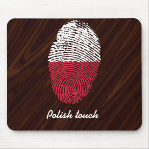 Polnische Touchfingerabdruckflagge Mousepad