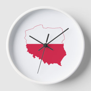 Polnische Uhr an der Mauer
