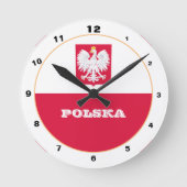 Polnische Uhr, moderne Wohngestaltung, polnische F Runde Wanduhr (Vorderseite)