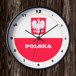 Polnische Uhr, moderne Wohngestaltung, polnische F Runde Wanduhr