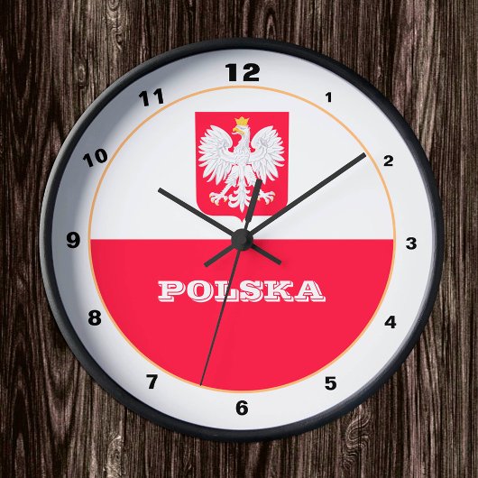 Polnische Uhr, moderne Wohngestaltung, polnische F Runde Wanduhr