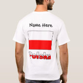 Polnische und polnische Flagge T-Shirt (Rückseite)