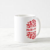 Polnische und polnische Rote Blume Kaffeetasse (VorderseiteRechts)