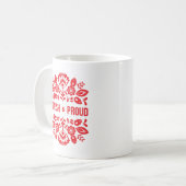 Polnische und polnische Rote Blume Kaffeetasse (Vorderseite Links)