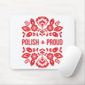 Polnische und polnische Rote Blume Mousepad (Mit Mouse)