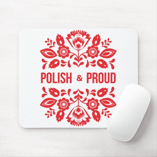 Polnische und polnische Rote Blume Mousepad (Mit Mouse)