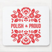 Polnische und polnische Rote Blume Mousepad (Vorne)