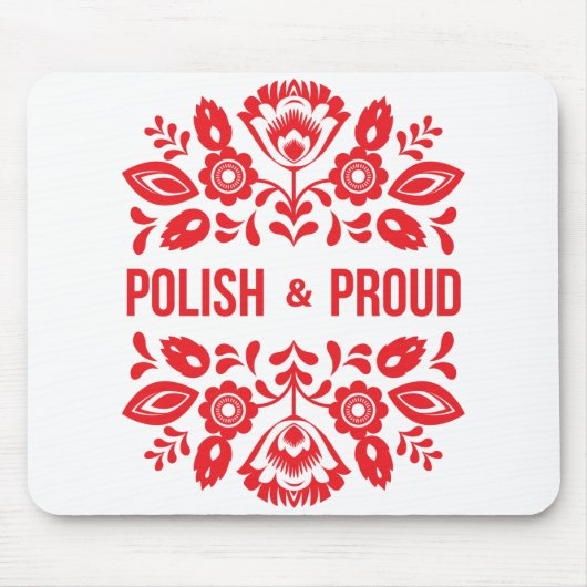 Polnische und polnische Rote Blume Mousepad (Vorne)