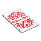 Polnische und polnische Rote Blume Notizblock (Rechte Seite)