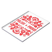 Polnische und polnische Rote Blume Notizblock (Linke Seite)