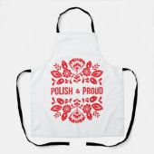 Polnische und polnische Rote Blume Schürze (Vorderseite)
