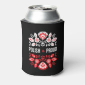 Polnische und stolz Blume Polen Polska Dosenkühler (Kanne Rückseite)