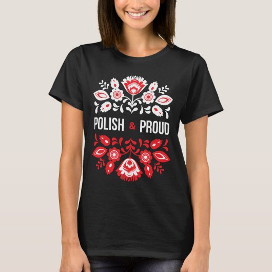 Polnische und stolz Blume Polen Polska T-Shirt (Vorderseite)