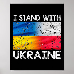 Polnische Unterstützung Ukrainisch Polen Ich stehe Poster