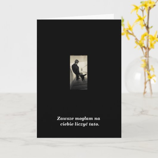 Polnische Vatertkarte Karte (Gelbe Blume)