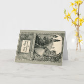 Polnische Vintage Weihnachtskarte Karte (Gelbe Blume)