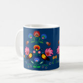 Polnische Völker mit dekorativem Blumen- u. jungen Kaffeetasse (Vorderseite Links)