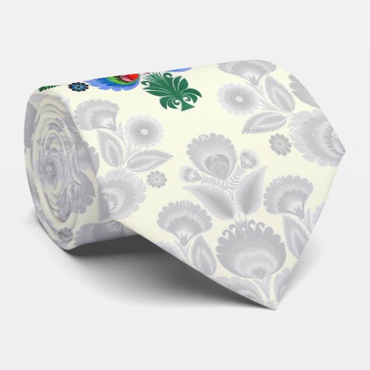 Polnische VolksBlumen 2 Krawatte (Gerollt)