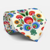 Polnische VolksBlumen Krawatte (Gerollt)