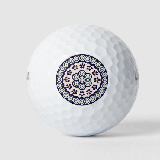 Polnische Volkskunst - Blumenmuster Golf Balls Golfball (Vorderseite)