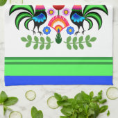 Polnische Volkskunst - Blumenstickermuster Geschirrtuch (Gefaltet)